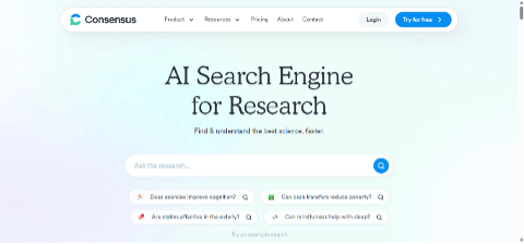 Consensus AI Search Interface